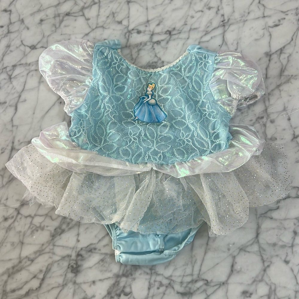 Disney Cinderella Costume Halloween Bodysuit Tutu 18-24 months VINTAGE 2000 EUC